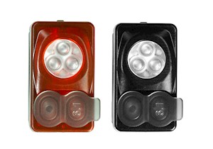 Lot de 4 clignotants stroboscopiques 4 LED ambrés blancs et 4 barres lumineuses clignotantes à 4 LED avec combo 8 pièces (4 x blanches 4 x ambre) 2